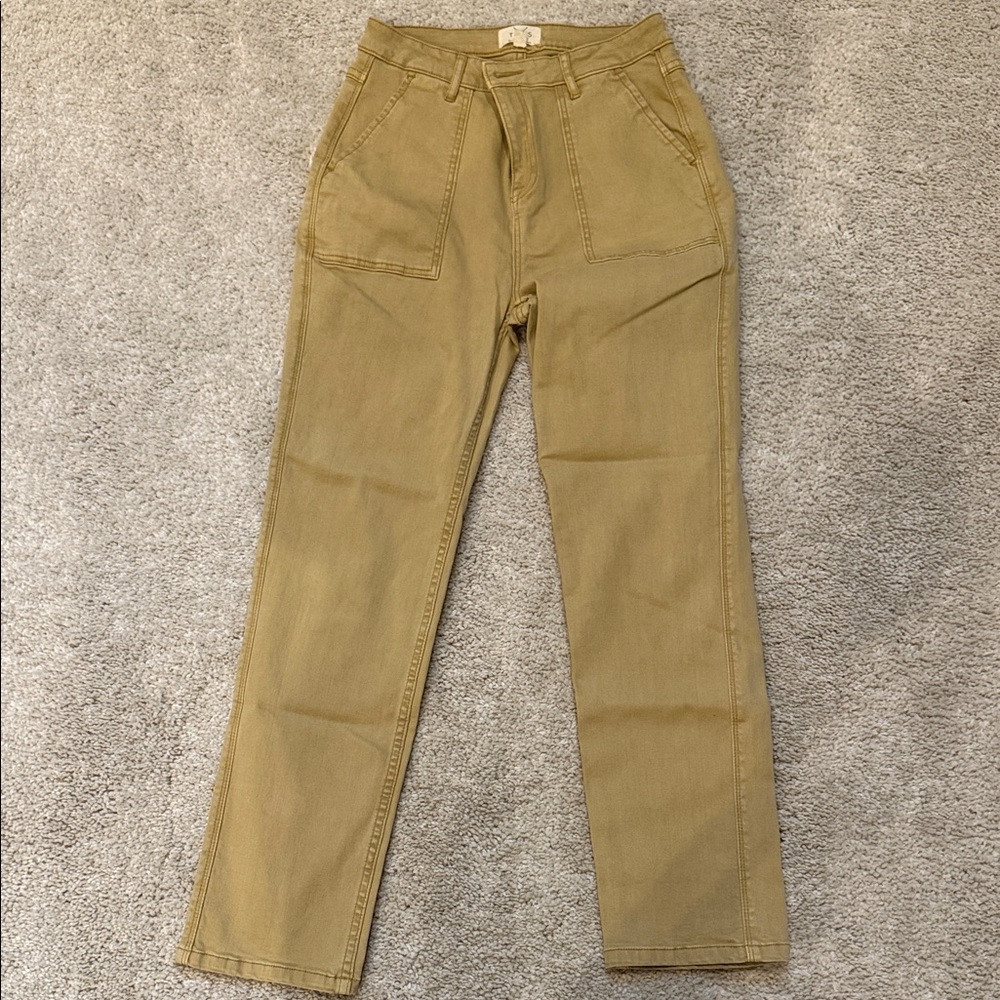 Thread & Supply Khaki Straight-Leg Pants